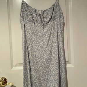 Blue Floral Mini Dress